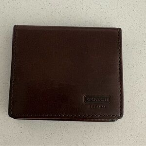 Coach 90s vintage Brown Leather coin case purse
